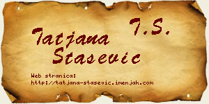 Tatjana Stašević vizit kartica